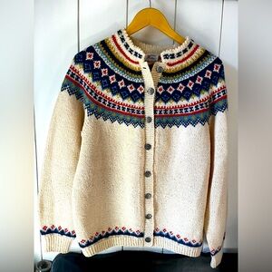 Classic Vintage Wool Cardigan Made in Norway